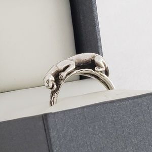 Sterling Silver Panther Ring